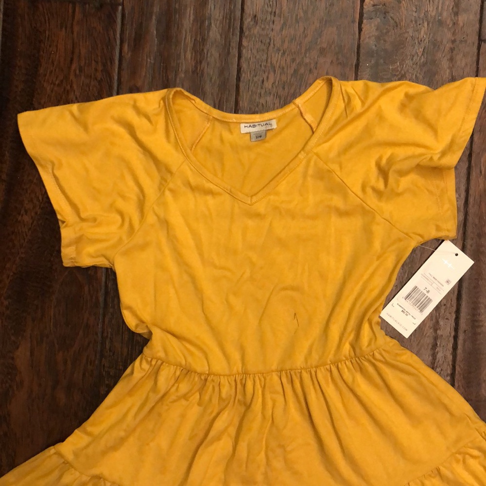 Habitual Kids Marigold Tiered Dress 🤩 T1 - Picture 3 of 10